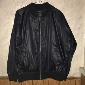 Thin shiny black forever21 jacket